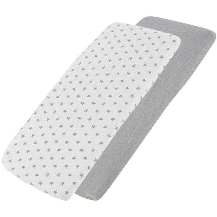 Crib Jersey Fitted Sheets 100% Cotton 40x90cm - Pack Of 2 - Fits All Models