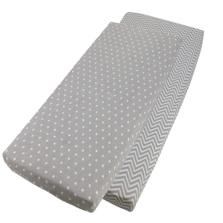 Crib Jersey Fitted Sheets 100% Cotton 40x90cm - Pack Of 2 - Fits All Models