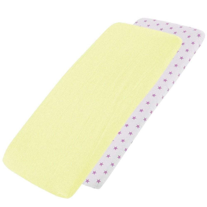 Crib Jersey Fitted Sheets 100% Cotton 40x90cm - Pack Of 4 - Fits All Models