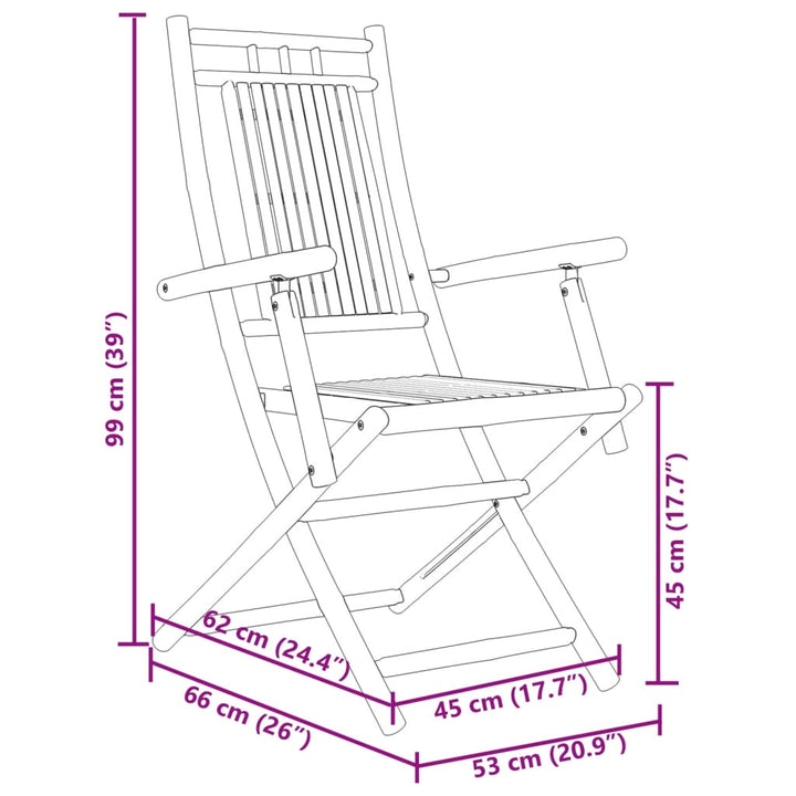 Vyldo Bamboo Wood - 55cm Foldable