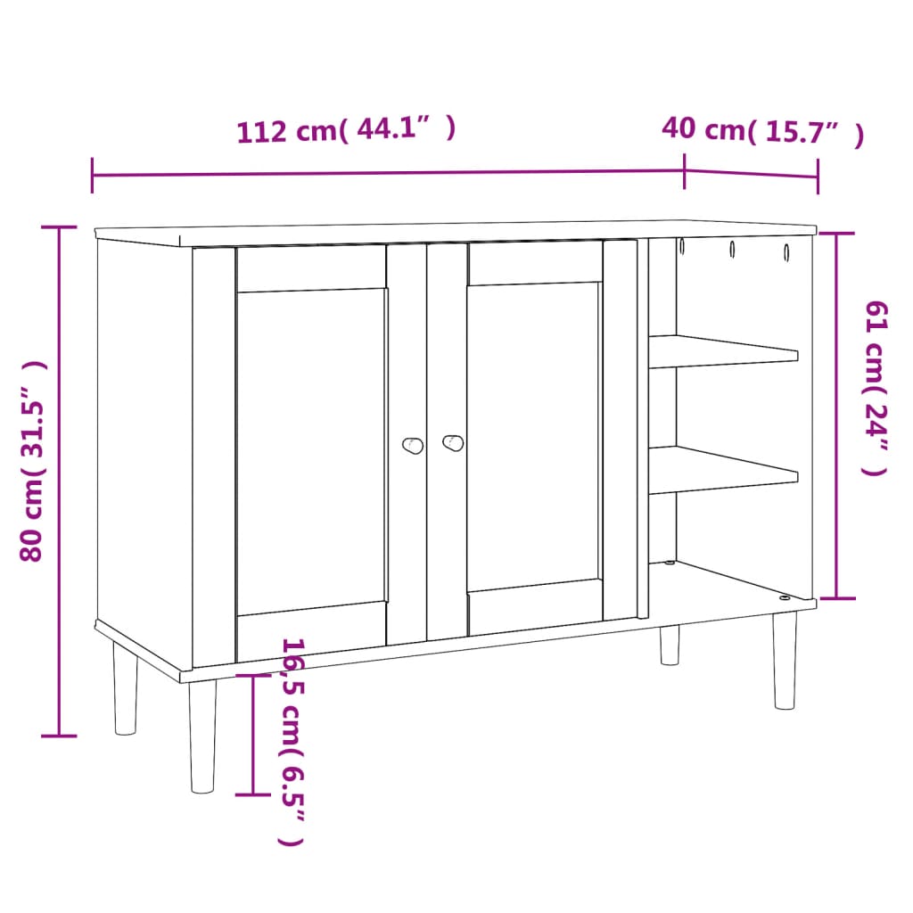 Senja Pinewood Sideboard