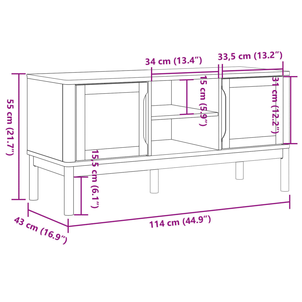 Floro Pinewood - 114cm