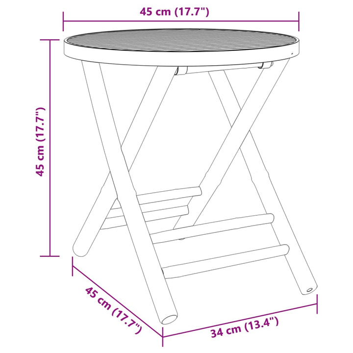 Dalma Bamboo Wood - 45 cm Foldable