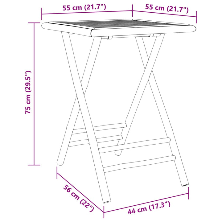 Vyldo Bamboo Wood - 55cm Foldable