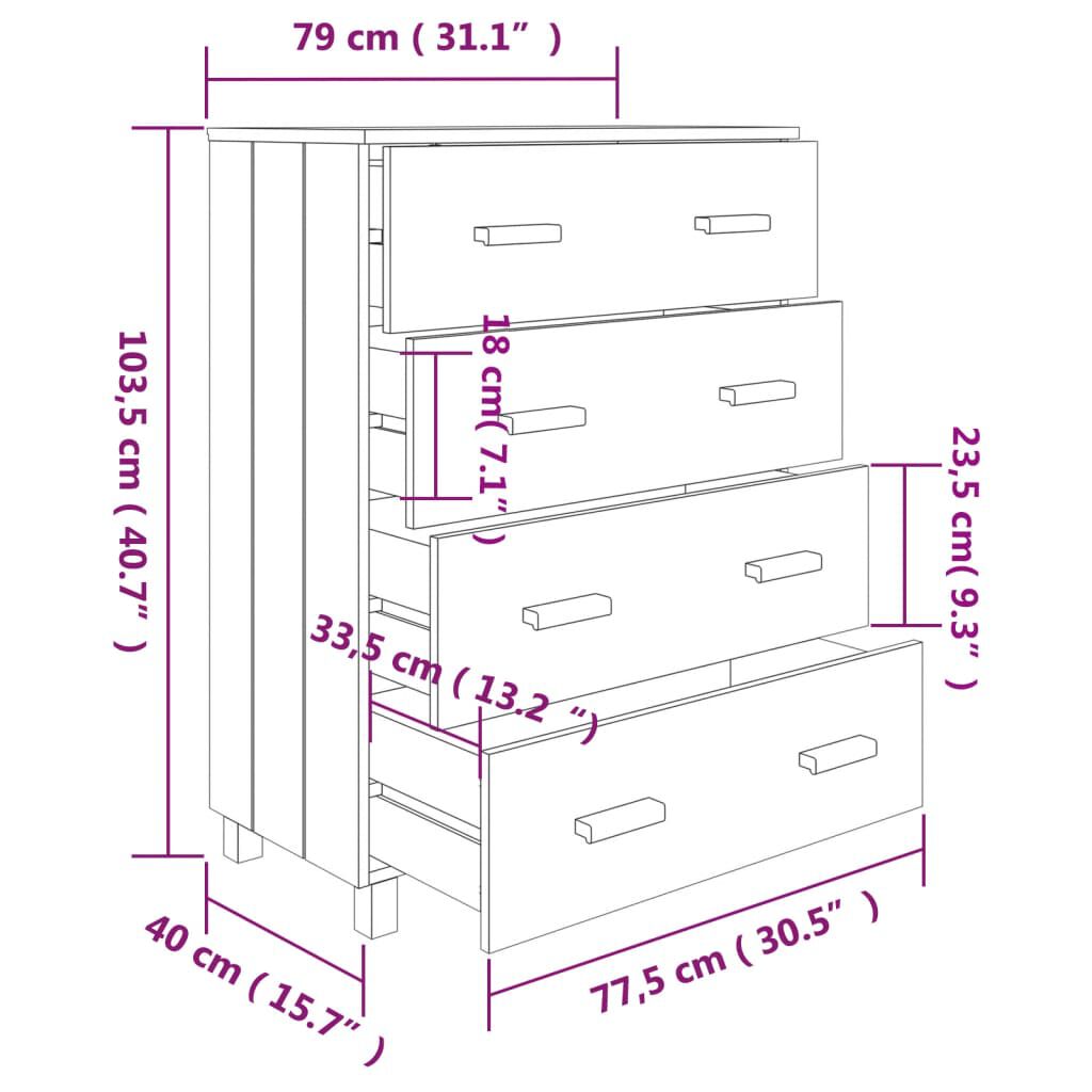 Hamar Pinewood - 79cm