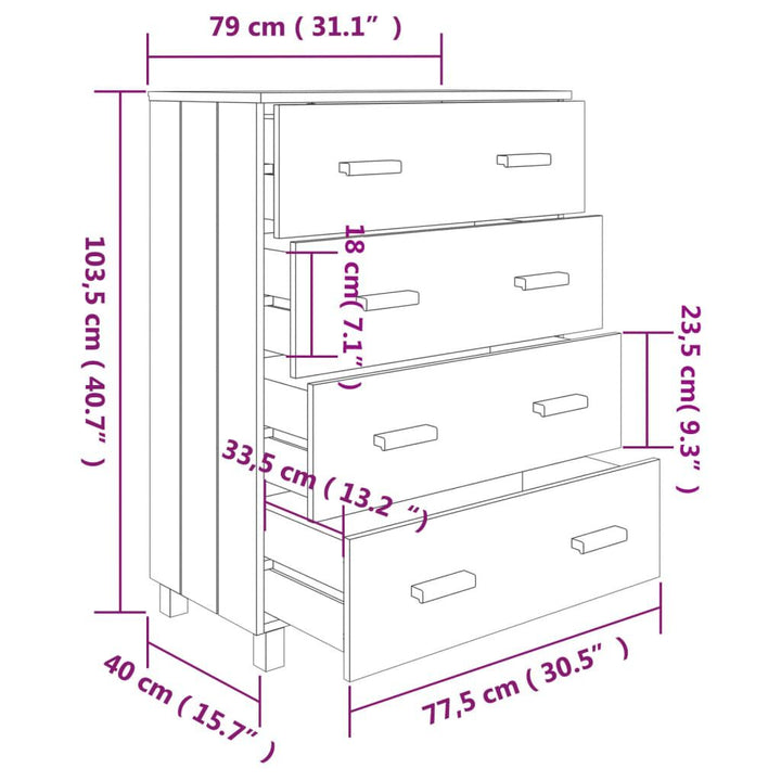 Hamar Pinewood - 79cm