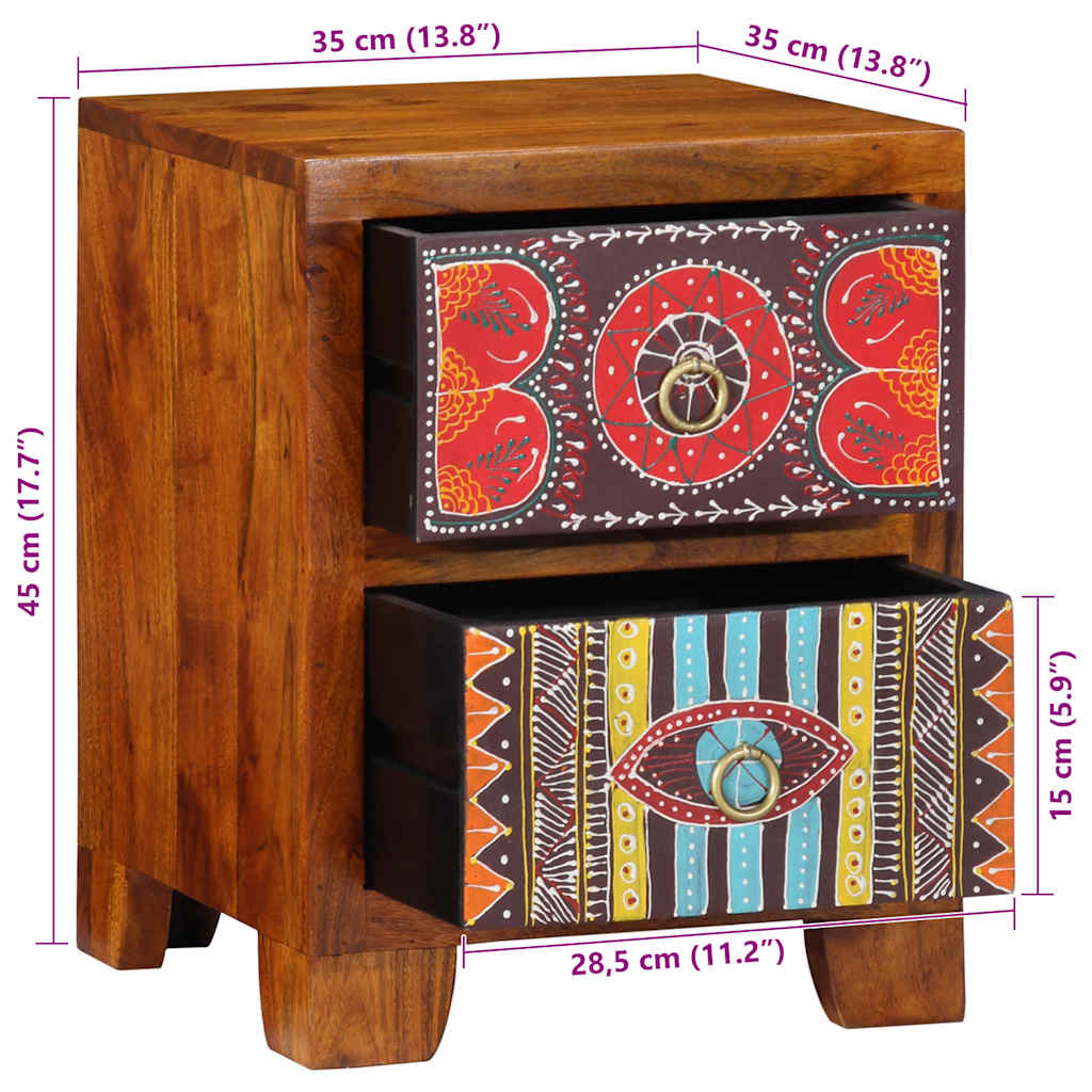 Tenvik Acacia Wood - 35cm Set of two