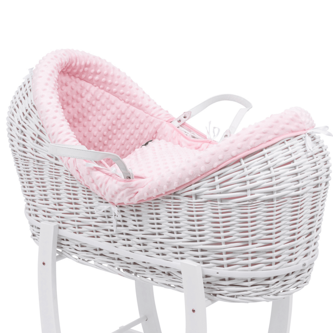 Pod Pink Dimple Moses Basket Bedding Set