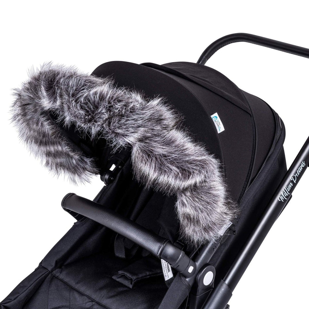 Pram Fur Hood Trim Attachment for Pushchair