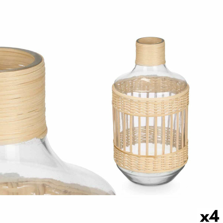 Decorative bottle Gift Decor Transparent Natural 18 x 34 x 18 cm (4 Units)