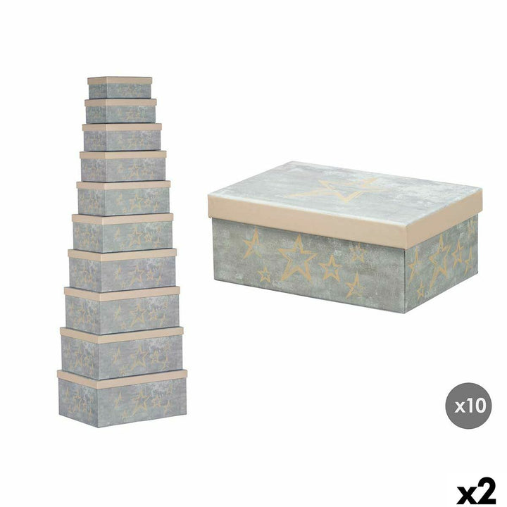 Decorative box Pincello Cream Cardboard (2 Units)