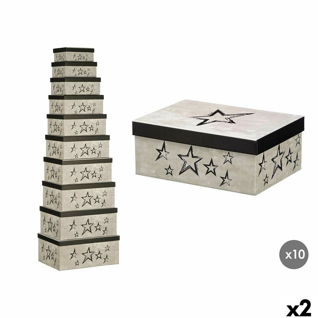 Decorative box Pincello Black Cardboard (2 Units)
