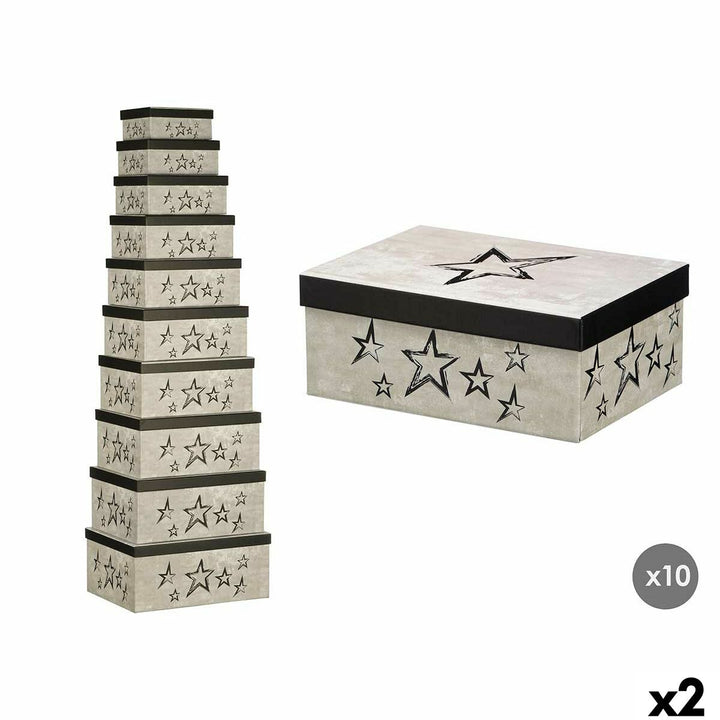 Decorative box Pincello Black Cardboard (2 Units)