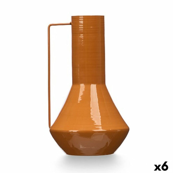 Vase Gift Decor Tile Iron Conical 17 x 29 x 7 cm (6 Units)