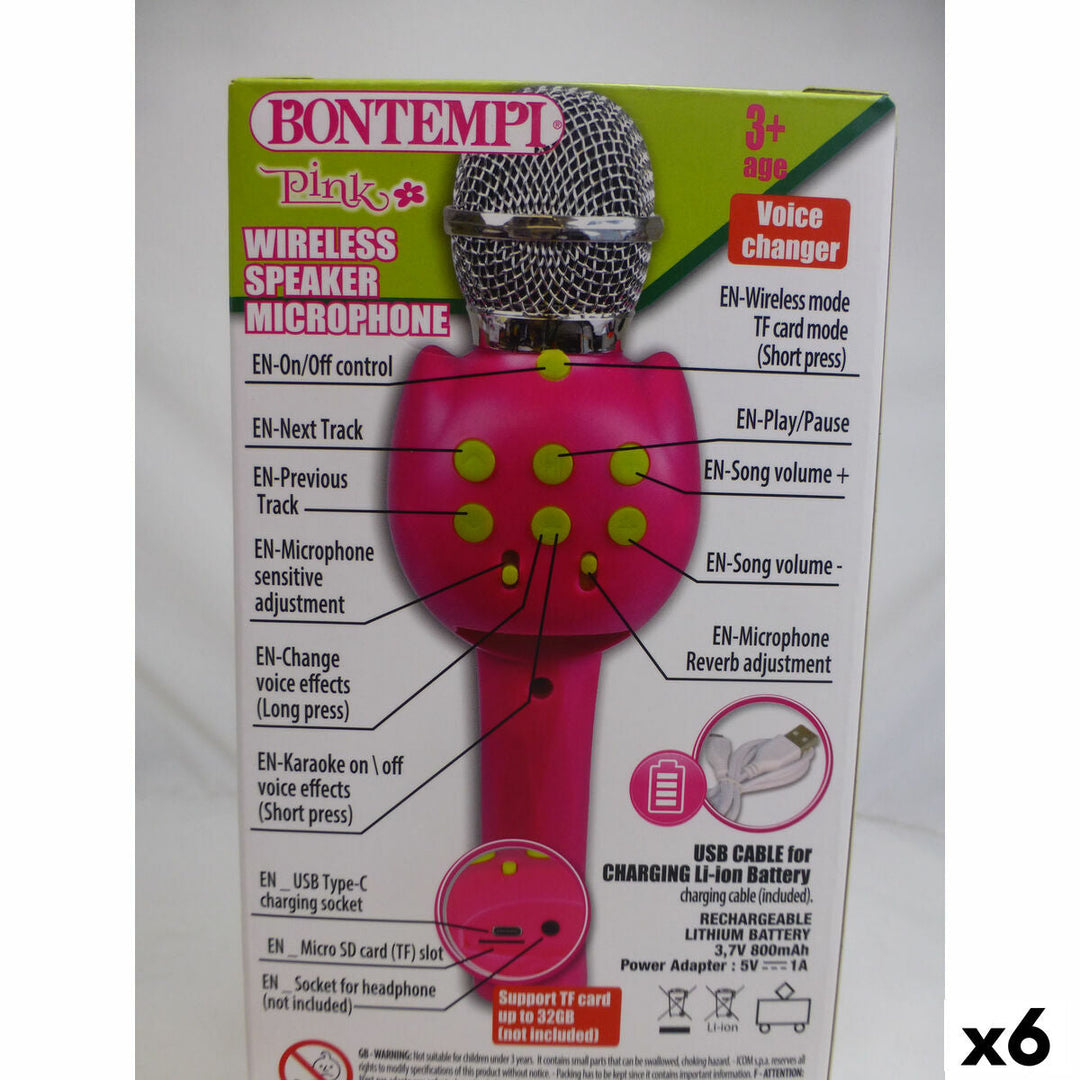 Karaoke Microphone Bontempi 6 Units