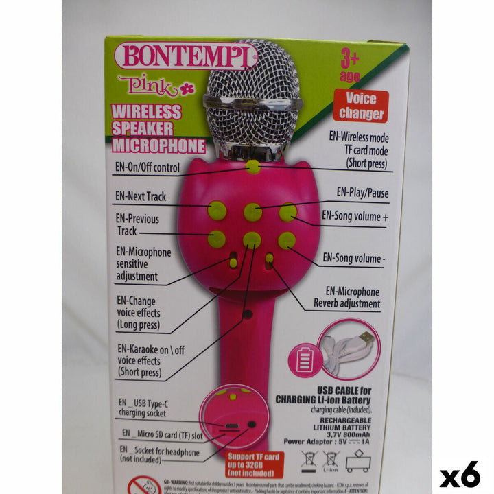 Karaoke Microphone Bontempi 6 Units