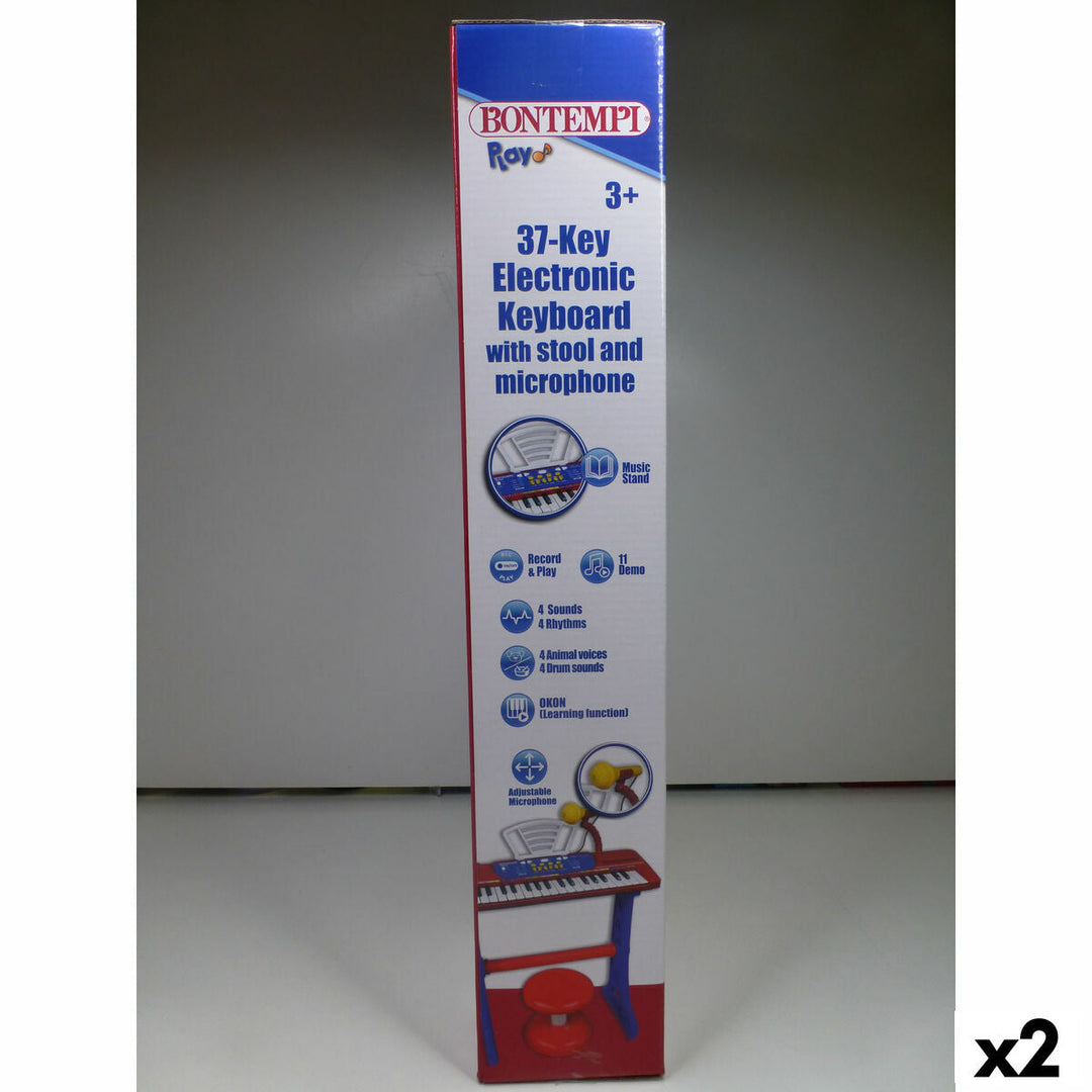 37-Key Keyboard Bontempi 43 x 56 x 23 cm (2 Units)