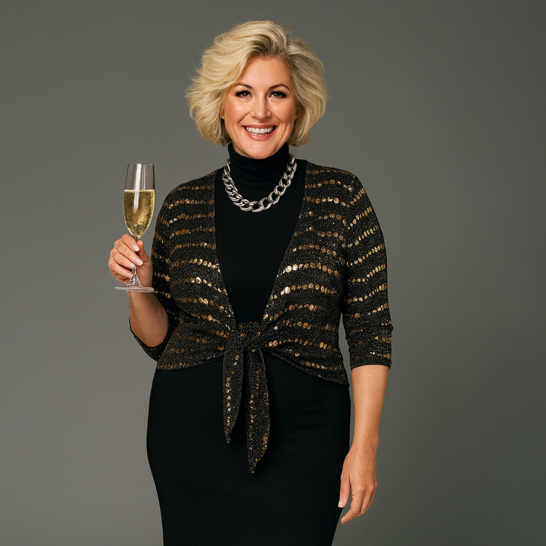 Sparkly Sequin 1/2 Sleeve Bolero / Shrug