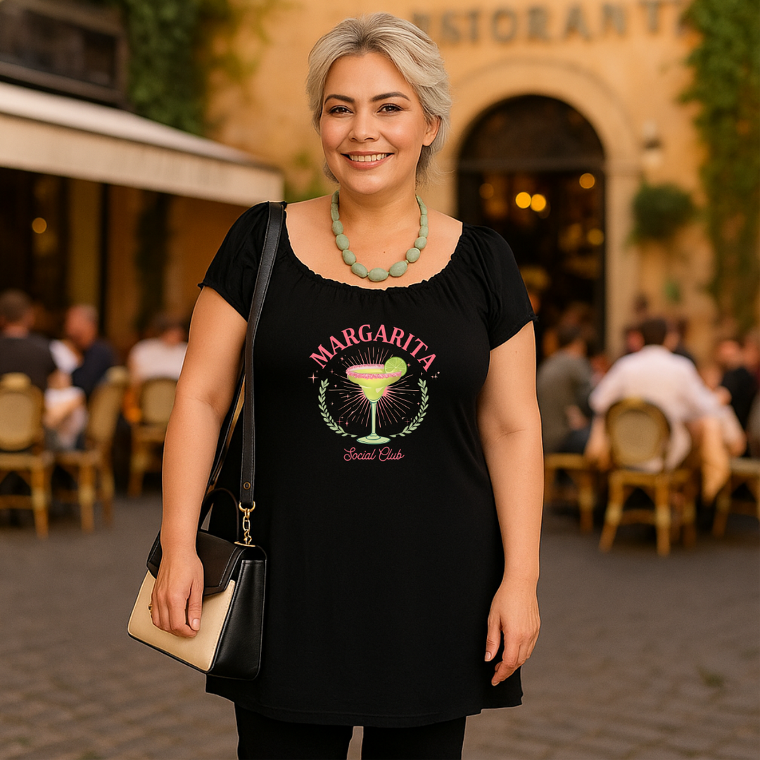 “Margarita Time” Off-Shoulder Gypsy Top