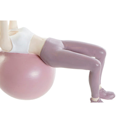 Decorative Figure DKD Home Decor Pink Yoga Scandi 18,5 x 8 x 17,5 cm