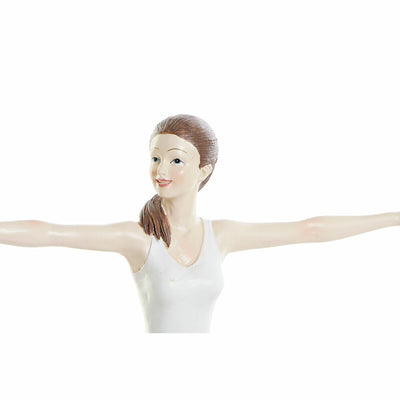 Figura Decorativa DKD Home Decor 24 x 6,5 x 19,5 cm Scandi Cor de Rosa Yoga