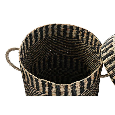 Basket set DKD Home Decor Colonial Fibre (45 x 45 x 56 cm)