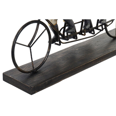 Figurine Décorative DKD Home Decor Singe Tricycle Noir Doré Métal Résine Colonial (40 x 9 x 31 cm)