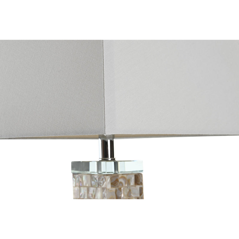 Lampe de bureau DKD Home Decor Verre Gris Blanc 220 V 36 x 36 x 70 cm 60 W