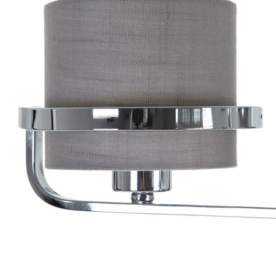 Ceiling Light Grey Silver Linen Metal Iron 220-240 V 52 x 50 x 44,5 cm