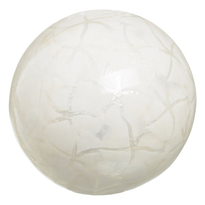 Bolas CAPIZ Decoração Branco 10 x 10 x 10 cm (8 Unidades)