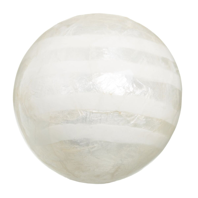 Balles CAPIZ Décoration Blanc 10 x 10 x 10 cm (8 Unités)