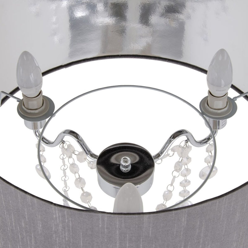 Floor Lamp 44 x 44 x 161 cm Metal Silver