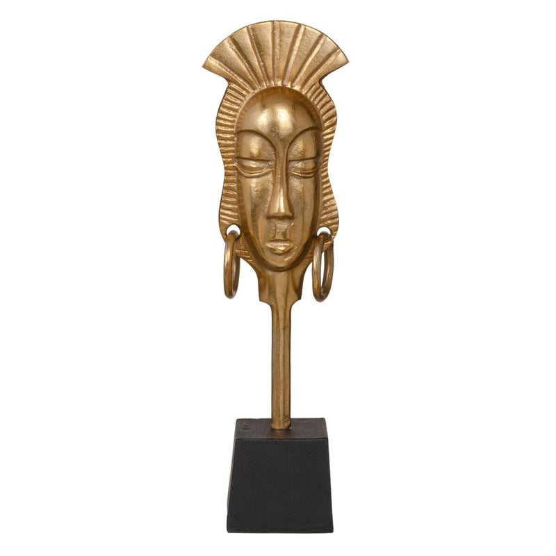 Figurine Décorative 14,5 x 10,5 x 50 cm Noir Doré Africaine