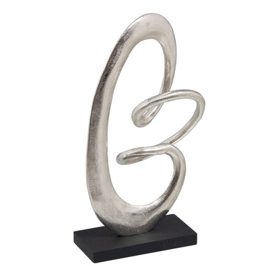 Figurine Décorative 24 x 10 x 42 cm Noir Argent