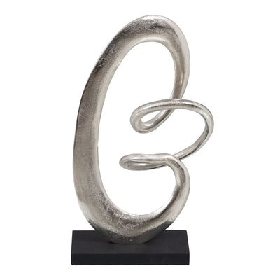 Decorative Figure 24 x 10 x 42 cm Black Silver