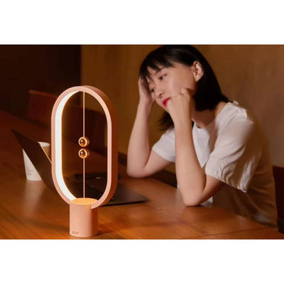 Desk lamp Allocacoc Heng Balance Brown Soft green Wood Plastic