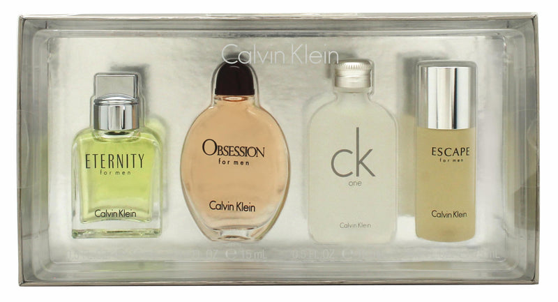 Calvin Klein Miniature Gift Set 15ml Eternity EDT + 15ml Obsession EDT + 15ml CK One EDT + 15ml Escape EDT