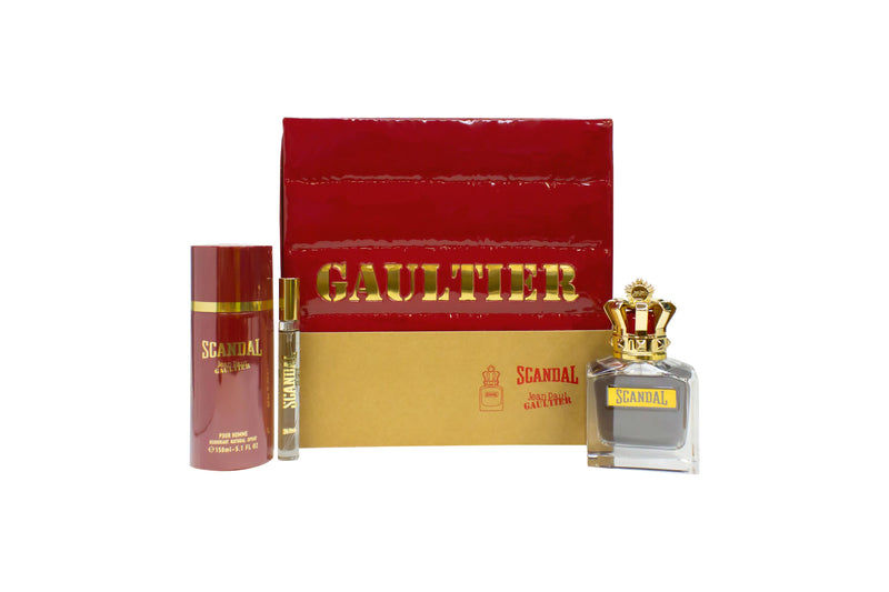 Jean Paul Gaultier Scandal Pour Homme Gift Set 100ml EDT + 150ml Deodorant Spray + 10ml EDT