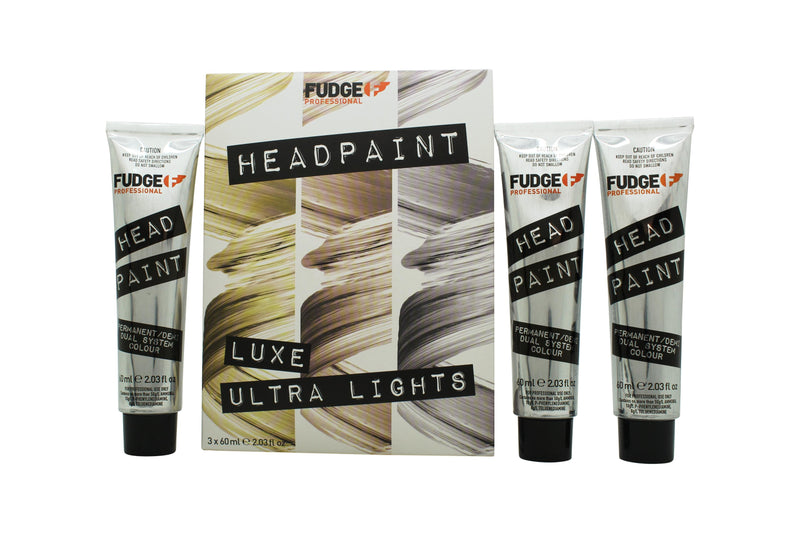 Fudge Professional Headpaint High Lift Trio Kit 60ml 12.13 Ultra Light Cool Champagne + 60ml 12.23 Ultra Light Rose0 12.12 Ultra Light Pearl Violet