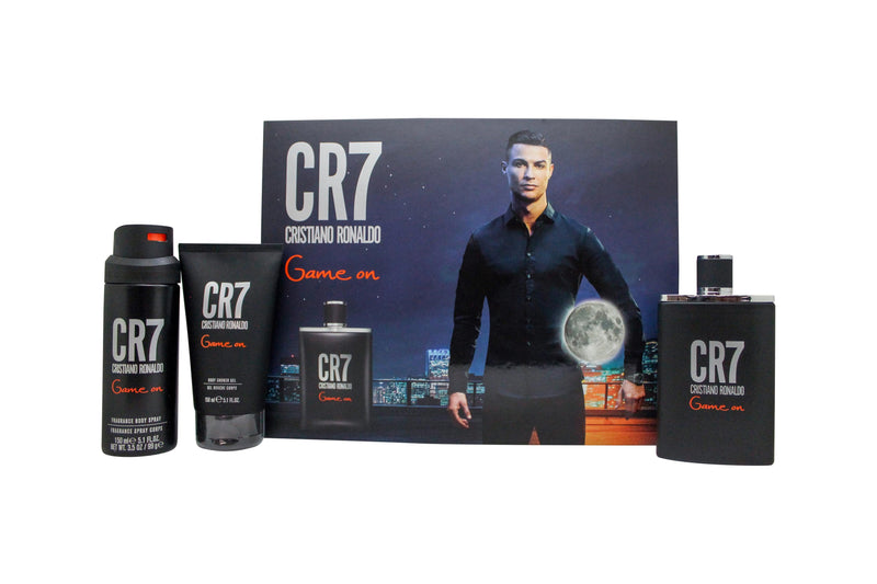 Cristiano Ronaldo CR7 Game On Presentset 100ml EDT Spray + 150ml Duschgel + 150ml Kroppsspray