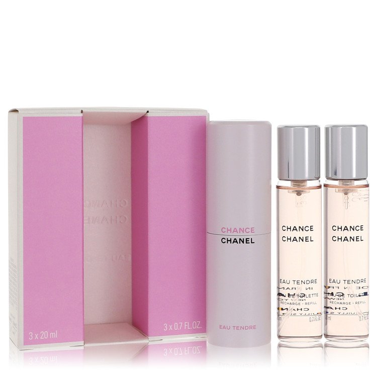 Chance Eau Tendre Mini Eau De Toilette Spray + 2 Refills By Chanel