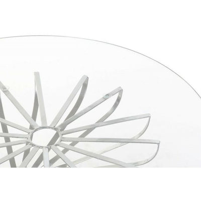 Mesa de Centro DKD Home Decor Prateado Cristal Ferro 81 x 81 x 38 cm