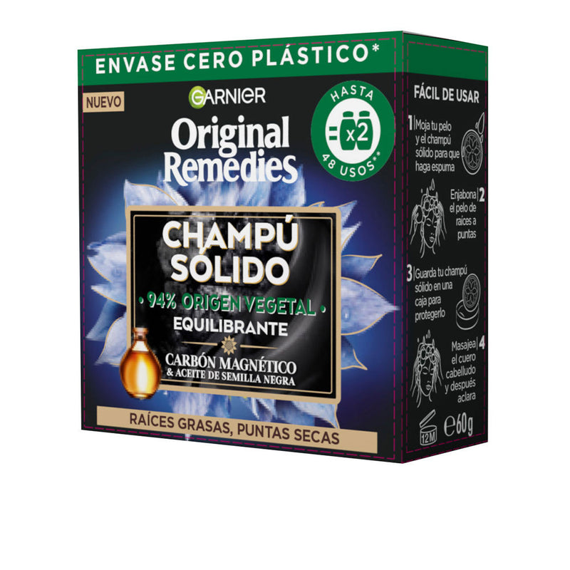 ORIGINAL REMEDIES magnetic charcoal balancing solid shampoo 60 gr