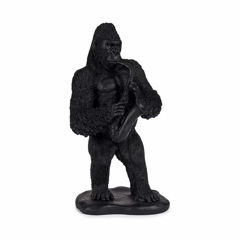 Figurine Décorative Gorille Saxophone Noir 15 x 38,8 x 22 cm (3 Unités)