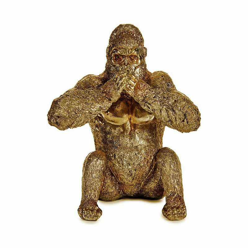 Decorative Figure Gorilla Yoga Golden 11 x 18 x 16,2 cm (12 Units)