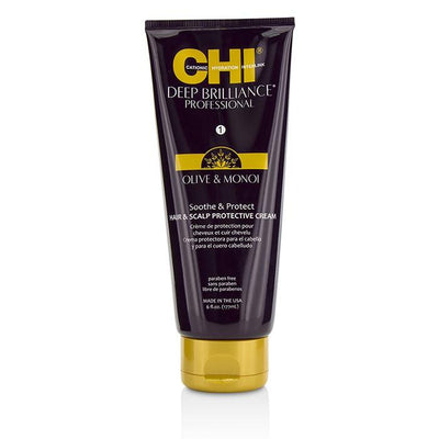Deep Brilliance Olive & Monoi Soothe & Protect Hair & Scalp Protective Cream - 177ml/6oz