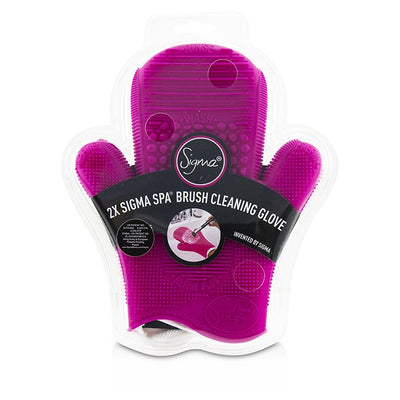 2x Sigma Spa Brush Cleaning Glove - # Pink - -