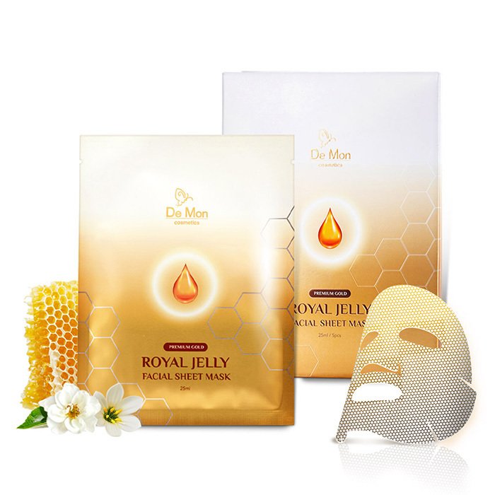 Gold Royal Jelly Facial Sheet Mask - 5x25ml/0.8oz
