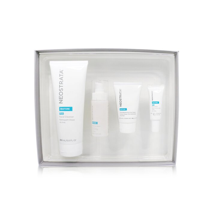 Sensitive Skin Antiaging Kit: Restore Cleanser, Restore Face Cream, Restore Face Serum, Restore Eye Cream - 4pcs