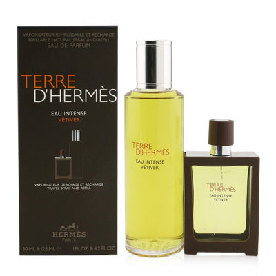 Terre D'hermes Eau Intense Vetiver Coffret: Eau De Parfum Spray 30ml + Refill 125ml - 2pcs